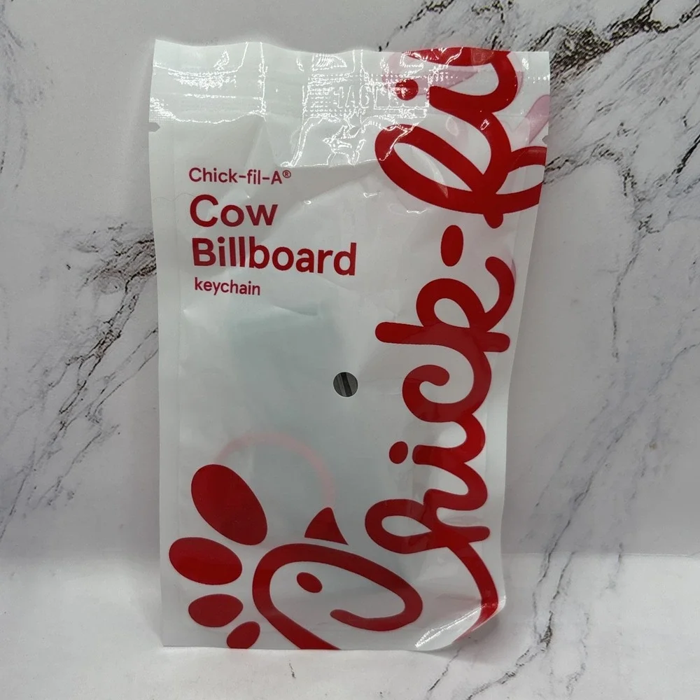 2026 Chick-fil-A Cow Billboard Keychain LIMITED EDITION New Sealed Package